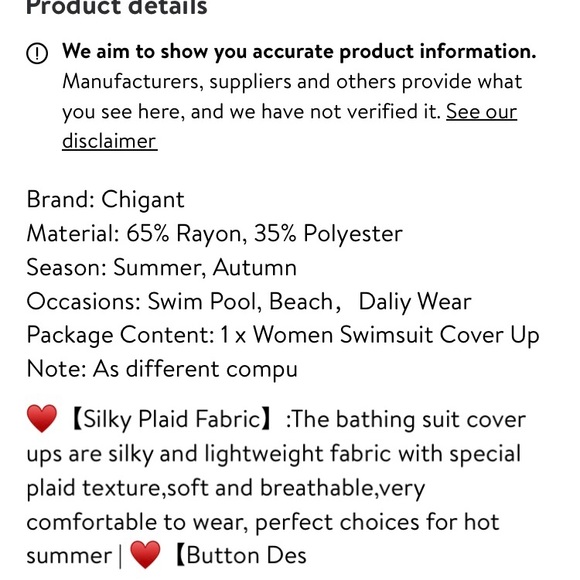 Chigant red sundress coverup - Picture 2 of 3